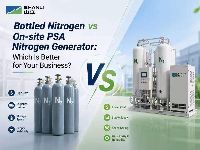 Stickstoff in Flaschen vs. Stickstoffgenerator vor Ort: Was ist besser für Ihr Unternehmen?